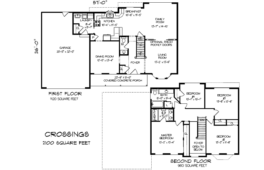 Crossings 4 Bedroom Floor Plan